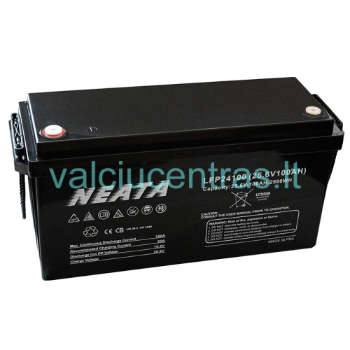 NEATA 25.6V/100Ah LITHIUM akumuliatorius NEATA 25.6V/100Ah LITHIUM akumuliatorius